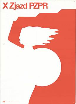 red and white, Polish political poster, communist poster,