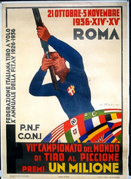 Title: Tira Al Piccione -Roma Un Milione , Date: 1936 , Size: 38