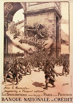 sepitone, world war 1 poster, affiche French original poster, arch of triumph.