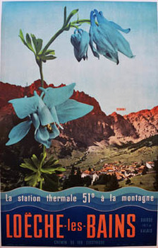  Title: Loeche-les-Bains , Date: circa 1950’s , Size: 25.5
