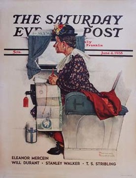  Title: Saturday Evening Post - early air travel , Date: 1938 , Size: 21.5