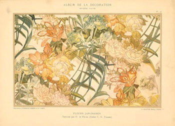  Title: Fleurs Japonaises , Date: c. 1900 , Size: 14 3/8