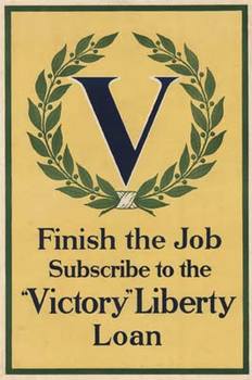 Victory Liberty Loan, WW1 original poster, linen backed.