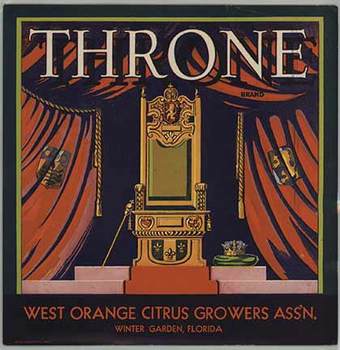 Anonymous Artists - Throne - Offset-Lithograph - 9 x 9"