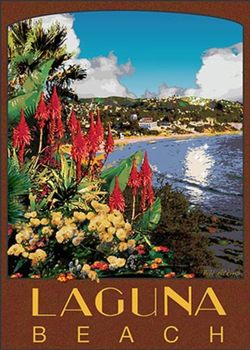 Original poster: Laguna Beach, California larger format 36" tall. <br>Artist: Bill Atkins