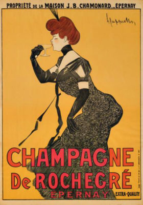 Antique Original French Champagne Poster